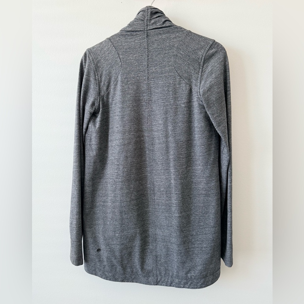 Lululemon That's A Wrap Sweater Jacket In Heather Snow Slub Coal - Picture 5 of 8